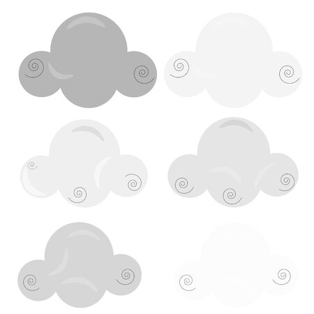 Gray clouds clipartのイラスト素材