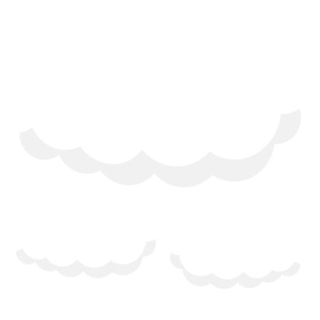 White Clouds clipart vectorのイラスト素材