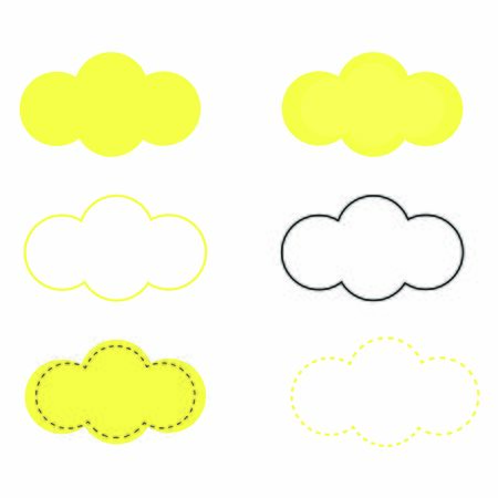 Pack clouds clipart vectorのイラスト素材