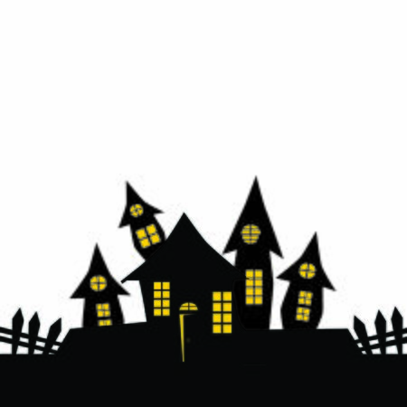 Halloween House clipart vectorのイラスト素材