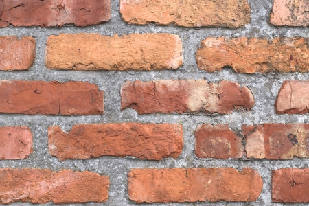 Old red bricks on the wall.の写真素材