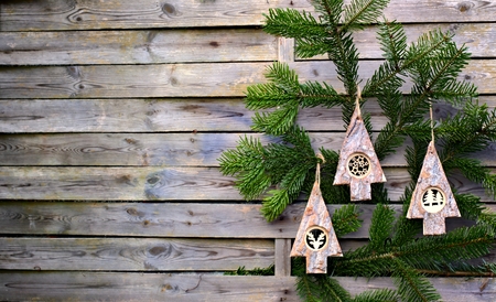 Christmas ornaments on a white background.の写真素材