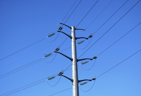 Technology, engineering, modernity and construction progress concept: modern dodecagonal electrical...