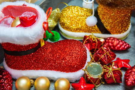 Christmas decoration, holidays and decor concept.の写真素材