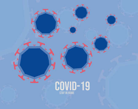 graphic sample of the COVID 19 virus, illness, bacterial infectionの写真素材