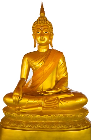 Buddha statue on white backgroundの写真素材