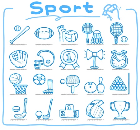 hand drawn sport icon set hand drawn sport icon set