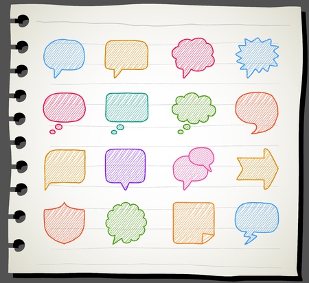 Sketchbook series   Speech And Thought Bubblesのイラスト素材