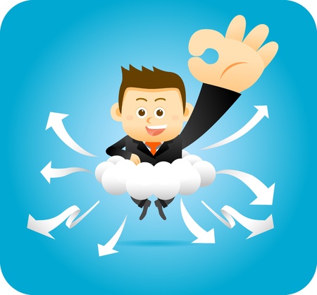 Elegant People Series   Personal Cloud Conceptのイラスト素材