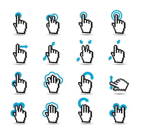 Simple Series - Touch Pad Gesturesのイラスト素材