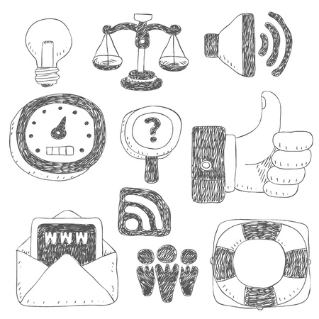 Black series  - Internet,business setのイラスト素材