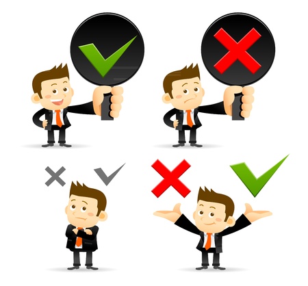 Businessman   yes ,no signのイラスト素材