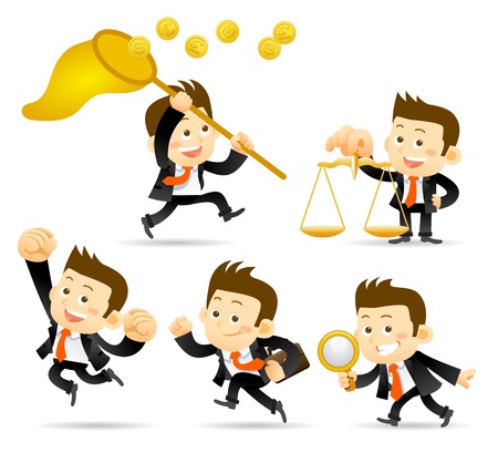 finance and successful Businessman setのイラスト素材