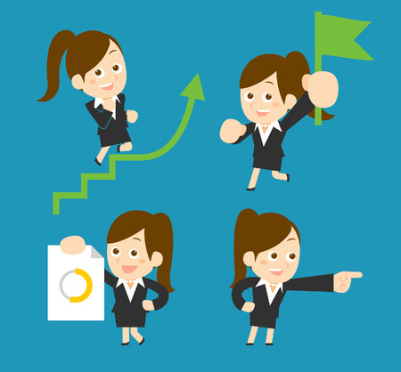 Vector illustration  Businesswoman setのイラスト素材