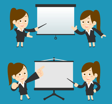 Vector illustration  Businesswoman setのイラスト素材