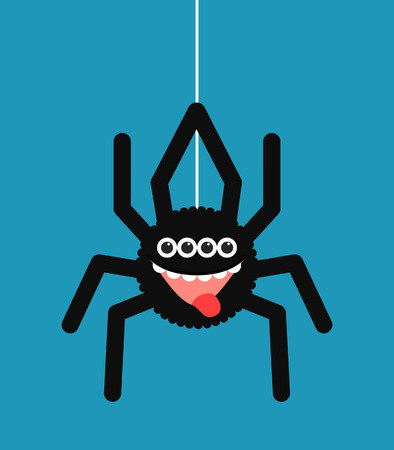 Vector illustration  Halloween spiderのイラスト素材