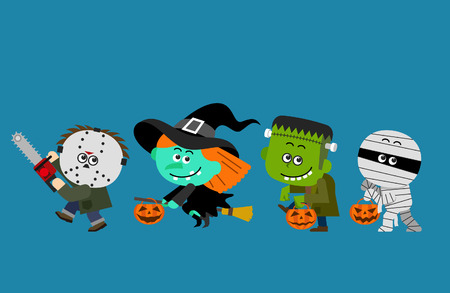 Vector illustration cute Halloween Characterのイラスト素材