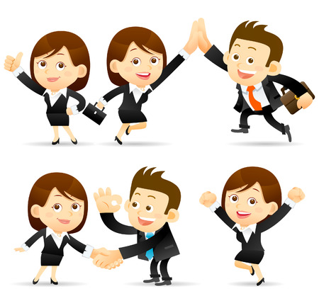 Vector illustration - Businesswoman setのイラスト素材