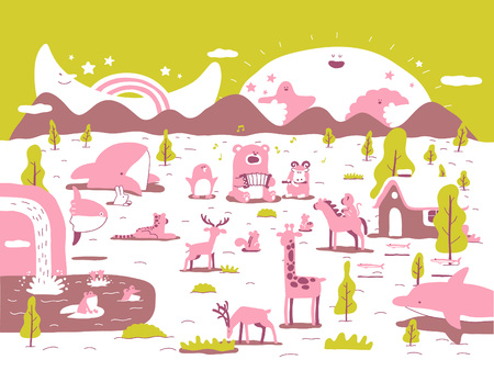 Animals concertのイラスト素材