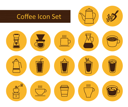 coffee icon set.vector illustrationのイラスト素材