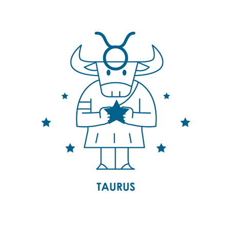 Sign Taurus Zodiac Horoscope .vector illustration backgroundのイラスト素材