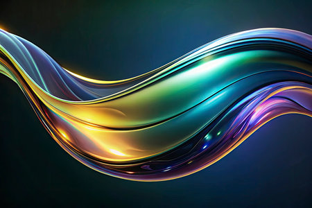 abstract colorful background with smooth lines, futuristic art illustration, 3d rendering