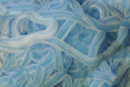 Shaving cream. Blue bubbles. Close-upの写真素材