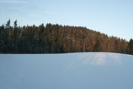 Ski mountain. Winter time, may-be a christmas time too.の写真素材