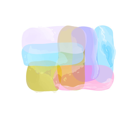 Abstraction multicolored transparent spots isolated on white background, vector illustration