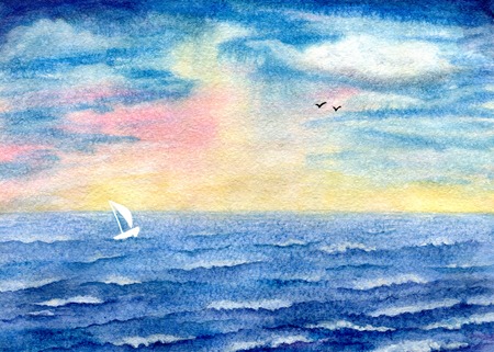 Storm at seaの写真素材