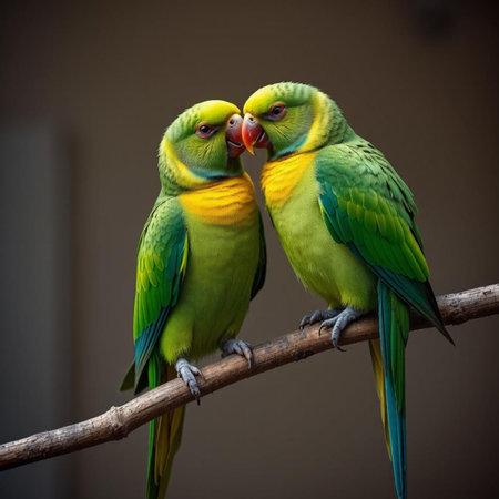 Colorful parrots â nature sceneの素材