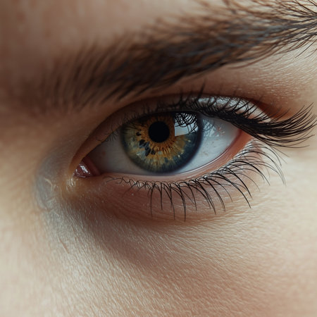 Close-up of a beautiful woman's eye. Macro shot.の素材
