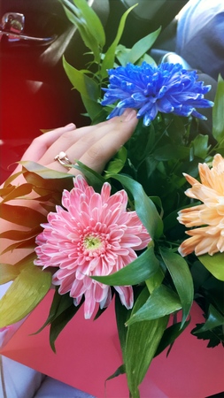 Flowers. And women. Without them, life would be boringの写真素材