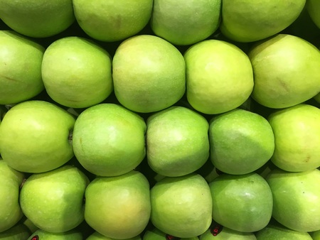 Apples. Fruit. Fragment from a fruit and vegetable shop.の写真素材