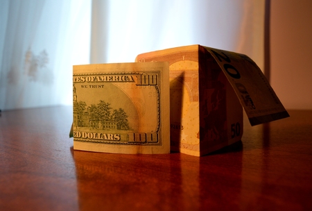 Money - a wall. Money as a support for the solution of many problems and problems.の写真素材