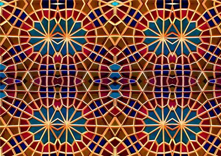 Eastern mosaic. Patterns and ornaments. Other features, other lines. Backgroundの写真素材