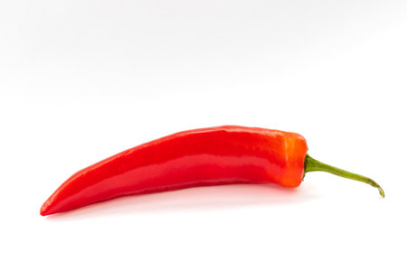 Red pepper isolated on white backgroundの写真素材