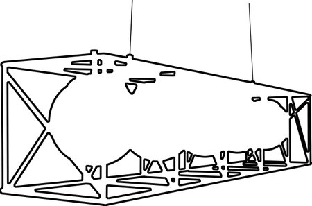 Chandelier silhouette drawing. Pendant light vector drawingの写真素材