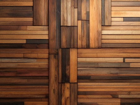 Wooden texture background, wood planks. Floor surface pattern.の素材