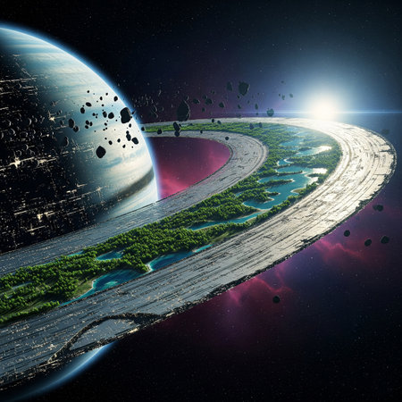 View of planet Earth from space during sunrise 3D rendering elements of this image furnished by NASAの素材