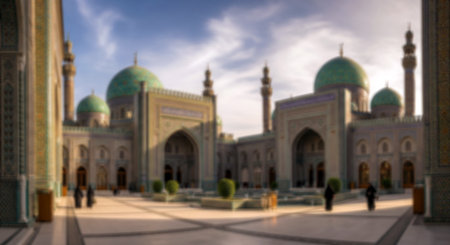blur in iran the old decorative mosque mosque like background abstractの素材