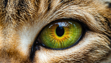 Cat's eye close-up. Macro. Selective focus.の素材