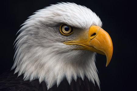Portrait of a Bald Eagle (Haliaeetus leucocephalus)の素材