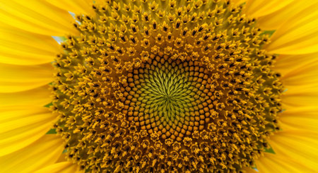Sunflower close up. Sunflower blooming in the garden.の素材