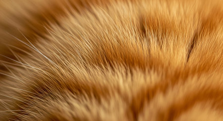 Close-up of a red cat's fur as a background.の素材