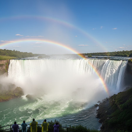 Niagara Falls, Ontario, Canada. The most powerful waterfall in the world.の素材