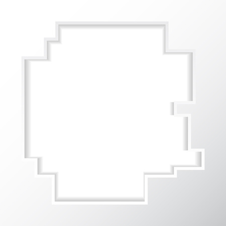 Frame on a white background in the geometric form for your photos vector illustration. The layout for your text.のイラスト素材