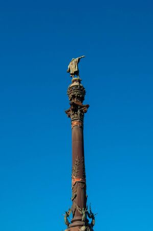 Barcelona Spain June 12. 2019 Christopher Columbo Monumentのeditorial素材