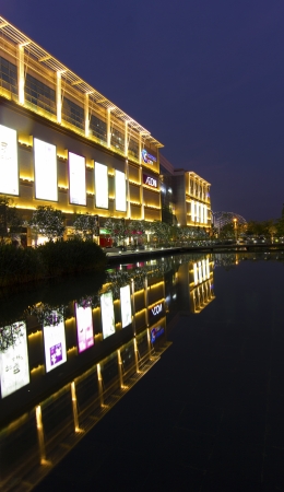 beautiful building with lakeのeditorial素材