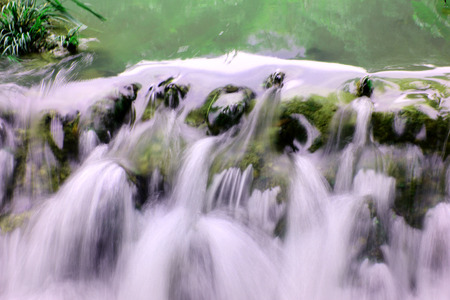 The beautiful waterfall in guizhou provinceの写真素材